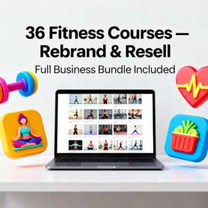 36 Done-For-You Fitness Courses Bundle (PLR + MRR Included) – Rebrand, Resell & Profit Instantly!